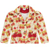 AW23 ADee CLIO Red & Gold Crown Print Blazer Jacket