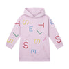 AW24 Stella McCartney Lilac Multicoloured Letters Logo Hoody Dress