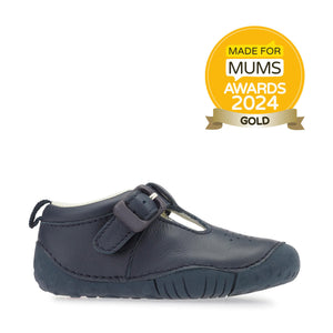 Start-Rite BABY JACK Navy Leather Shoes