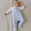 AW24 Emile Et Rose HERBIE Pale Blue & White Teddy Bear Babygrow