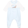 AW24 Emile Et Rose HERBIE Pale Blue & White Teddy Bear Babygrow