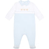 SS25 Emile Et Rose JASPER Pale Blue & White Teddies Babygrow