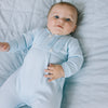 SS25 Emile Et Rose JIMMY Pale Blue Pleated Buttons Babygrow