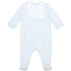 SS25 Emile Et Rose JACK Pale Blue & White Panel Babygrow