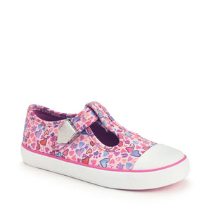 Start-Rite SWEETS Pink Heart Canvas Shoes