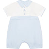 SS25 Emile Et Rose JARVIS Pale Blue & White Embroidered Toys Romper