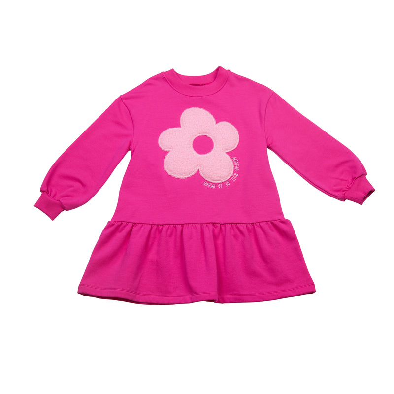 AW24 Agatha Ruiz De La Prada Pink Logo Flower Dress