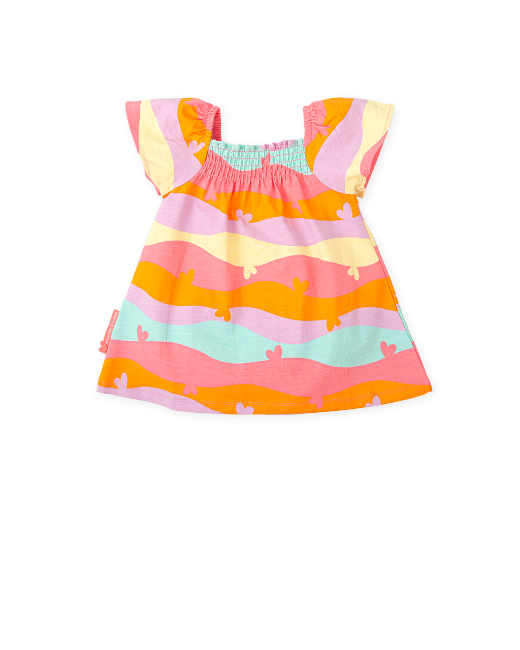 SS25 Agatha Ruiz De La Prada Baby Multicoloured Heart Waves Dress