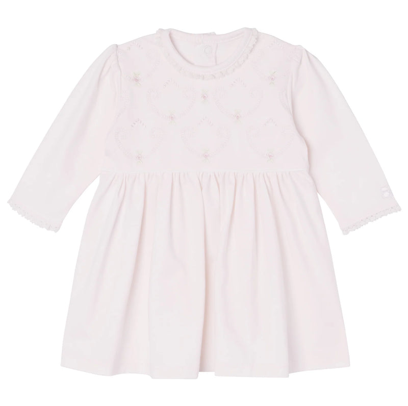 AW24 Emile Et Rose HANNAH Pale Pink Floral Embroidered Dress