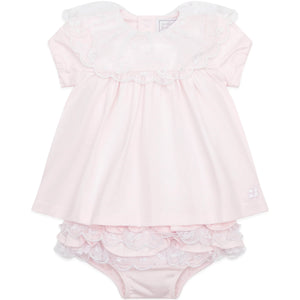 SS25 Emile Et Rose JANAIS Pale Pink Frilly Dress & Knickers Set