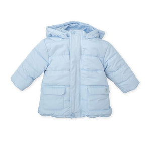 AW24 Tutto Piccolo Blue Pockets Hooded Coat