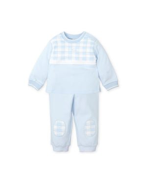 AW24 Tutto Piccolo Blue & White Check Logo Tracksuit