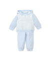 AW24 Tutto Piccolo Blue & White Stripe Hoody Tracksuit