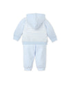 AW24 Tutto Piccolo Blue & White Stripe Hoody Tracksuit