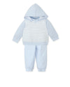 AW24 Tutto Piccolo Blue & White Stripe Hoody Tracksuit