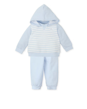 AW24 Tutto Piccolo Blue & White Stripe Hoody Tracksuit