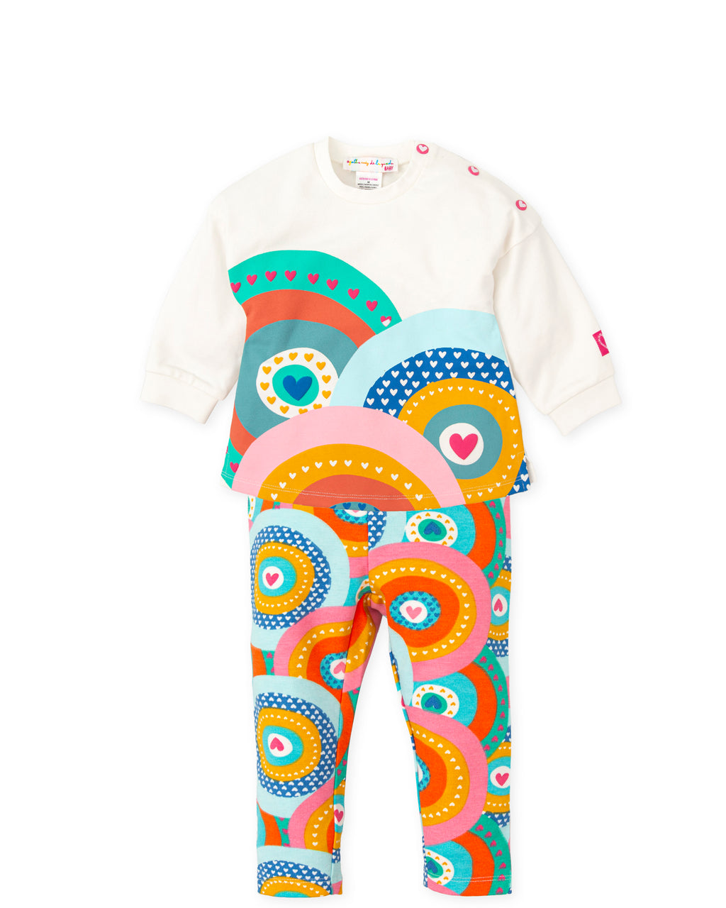 AW24 Agatha Ruiz De La Prada Multicoloured Circle Hearts Legging Set