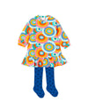 AW24 Agatha Ruiz De La Prada Multicoloured Circle Hearts Dress With Tights