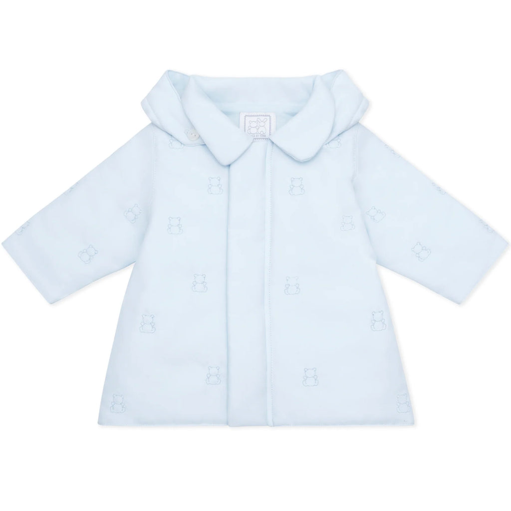 SS25 Emile Et Rose JOEY Pale Blue Embroidered Teddies Hooded Jacket