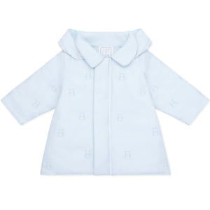 SS25 Emile Et Rose JOEY Pale Blue Embroidered Teddies Hooded Jacket