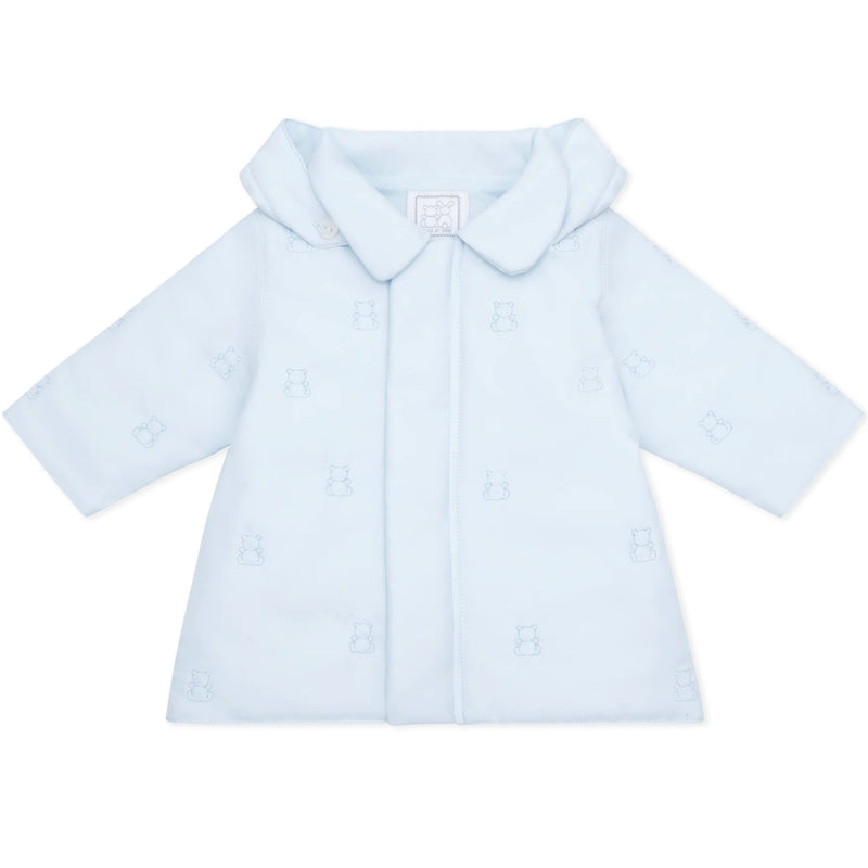 SS25 Emile Et Rose JOEY Pale Blue Embroidered Teddies Hooded Jacket