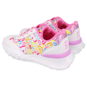 SS25 Agatha Ruiz De La Prada White Multicoloured Hearts Logo Trainers