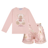 AW24 ADee SUZI & STEVIE Baby Pink Teddy Print Short Set