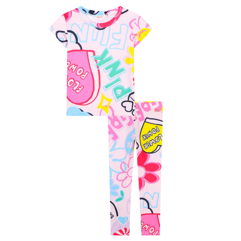 AW24 Billieblush Multicoloured Flower Power Doodles Gym Legging Set