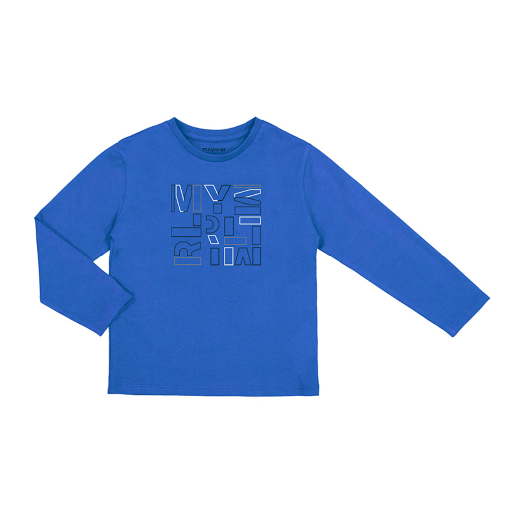 AW24 Mayoral Blue Logo T-Shirt