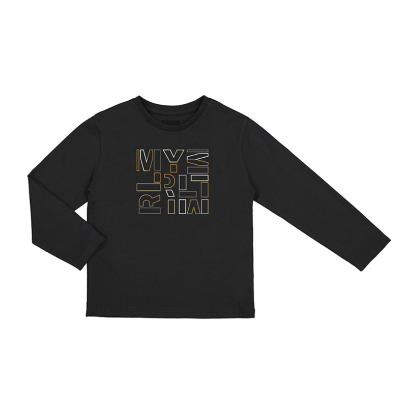 AW24 Mayoral Black Logo T-Shirt