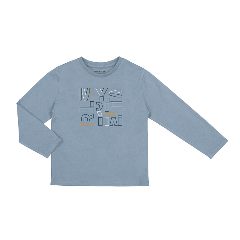 AW24 Mayoral Ice Blue Logo T-Shirt