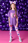 AW24 ADee TESSY Bold Purple Baggy Tee Legging Set