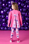 AW24 ADee TALLULAH Hot Pink Hearts & Stars Print Logo Legging Set