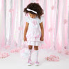 SS25 ADee CASEY White & Pink Hydrangea Frill Skirt Set