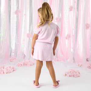 SS25 ADee TRIXIE Pink Terry Towelling Skirt Set