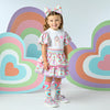 SS25 ADee EVITA Multicoloured Heart Print Frill Skirt Set