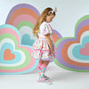 SS25 ADee EVITA Multicoloured Heart Print Frill Skirt Set