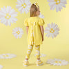 SS25 ADee DELILAH White & Yellow Daisy Print Leggings Set