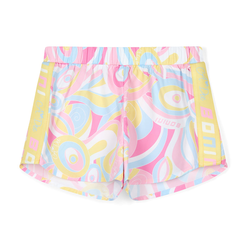 SS25 Bonini SPARK Multicoloured Swirl Print Sport Shorts