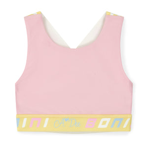 SS25 Bonini FLEX Multicoloured Colour Block Logo Crop Top