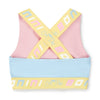 SS25 Bonini FLEX Multicoloured Colour Block Logo Crop Top