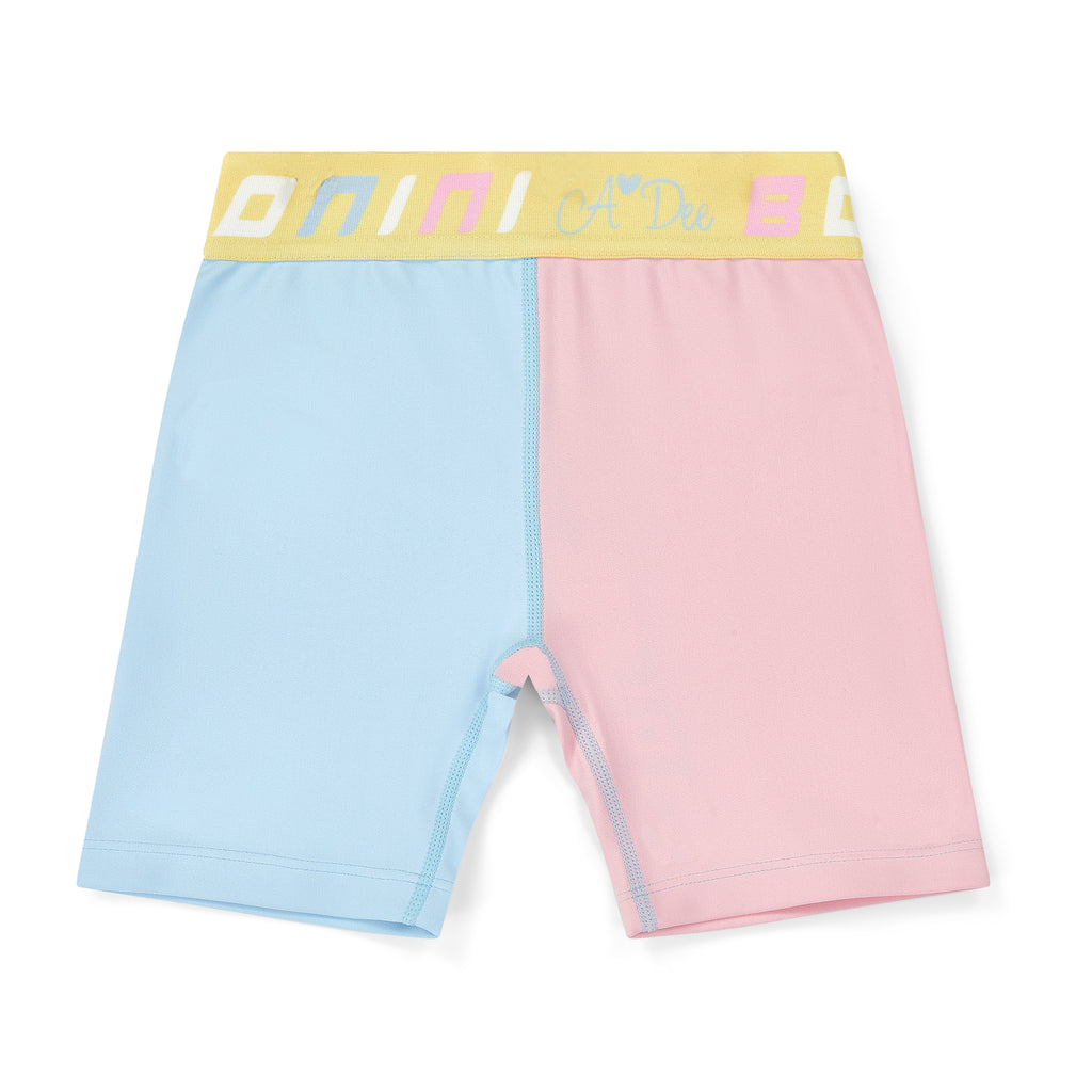 SS25 Bonini SPIN Multicoloured Colour Block Logo Cycling Shorts