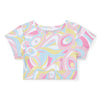 SS25 Bonini ENERGY Multicoloured Swirl Crop Sport Top