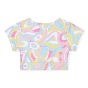 SS25 Bonini ENERGY Multicoloured Swirl Crop Sport Top