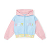 SS25 Bonini VIBE Multicoloured Colour Block Logo Zipper Hoody Jacket