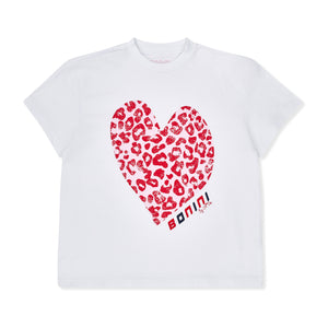 AW24 Bonini DYNAMIC White Heart Oversized Tee