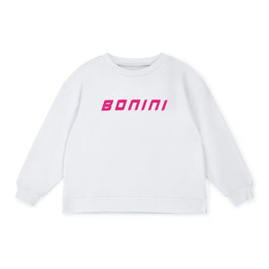 SS25 Bonini ASPIRE White & Hot Pink Logo Sweatshirt