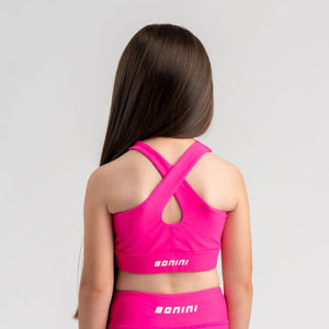 AW24 Bonini ASPIRE Hot Pink Crop Sport Top