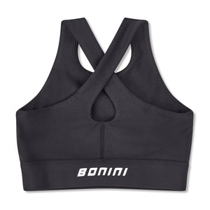 AW24 Bonini ASPIRE Black Crop Sport Top