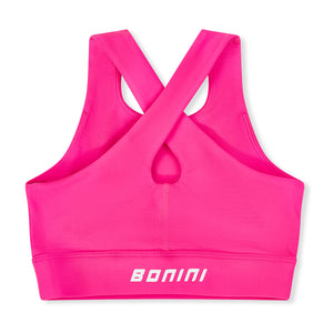 SS25 Bonini ASPIRE Hot Pink Crop Sport Top